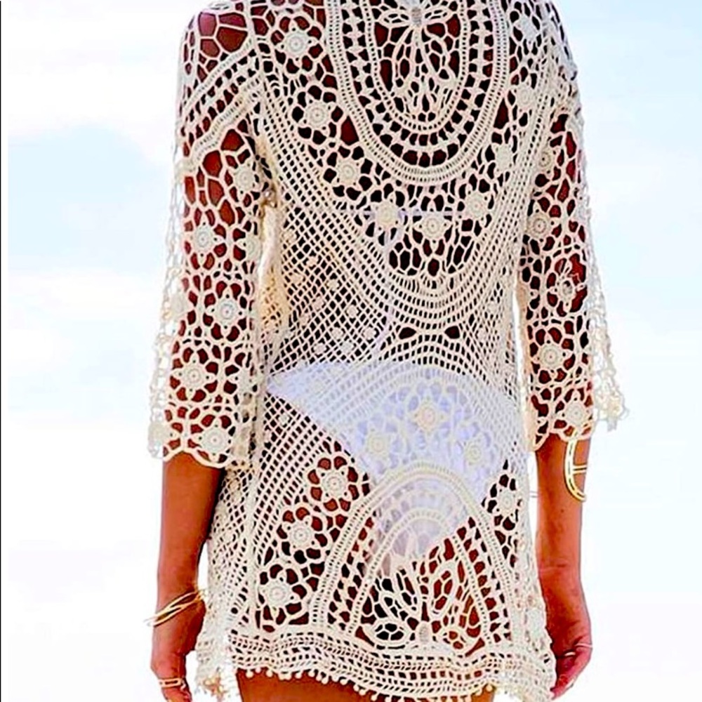 Crochet  Swimsuit cover up, new in the bag!